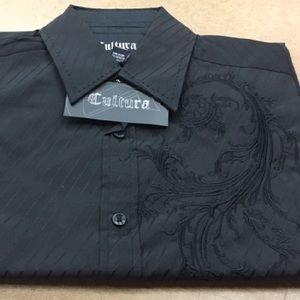 Cultura Embroidered Button Down Shirt
